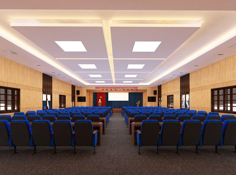 Thiết kế hội trường với nguồn ánh sáng khoa học