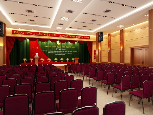 Mẫu thiết kế hội trường chú trọng vào thiết sân khấu hội trường